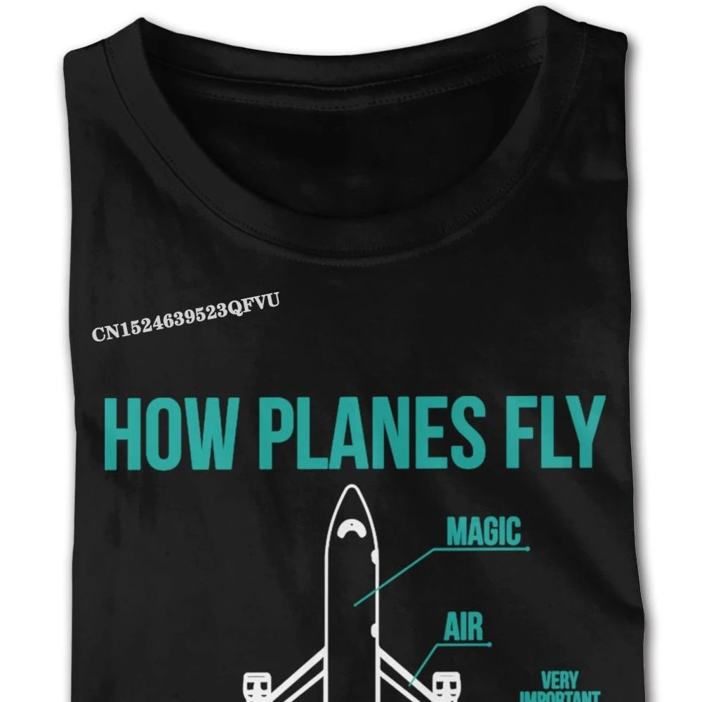 Workout How Planes Fly Funny Aerospace Engineering Gift T-Shirt Men For Men Gothic Style Anime Tshirt Black Crew Tees Shirts