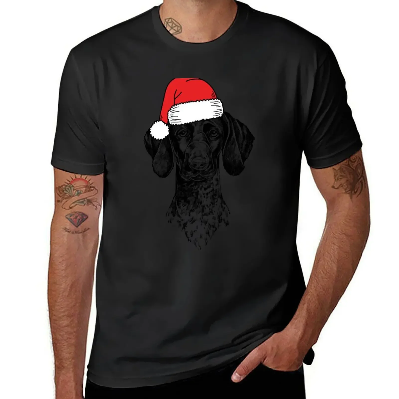 Christmas German Shorthaired Pointer Santa GSP Dog Holiday T-Shirt vintage clothes tshirts personalised compression shirt men