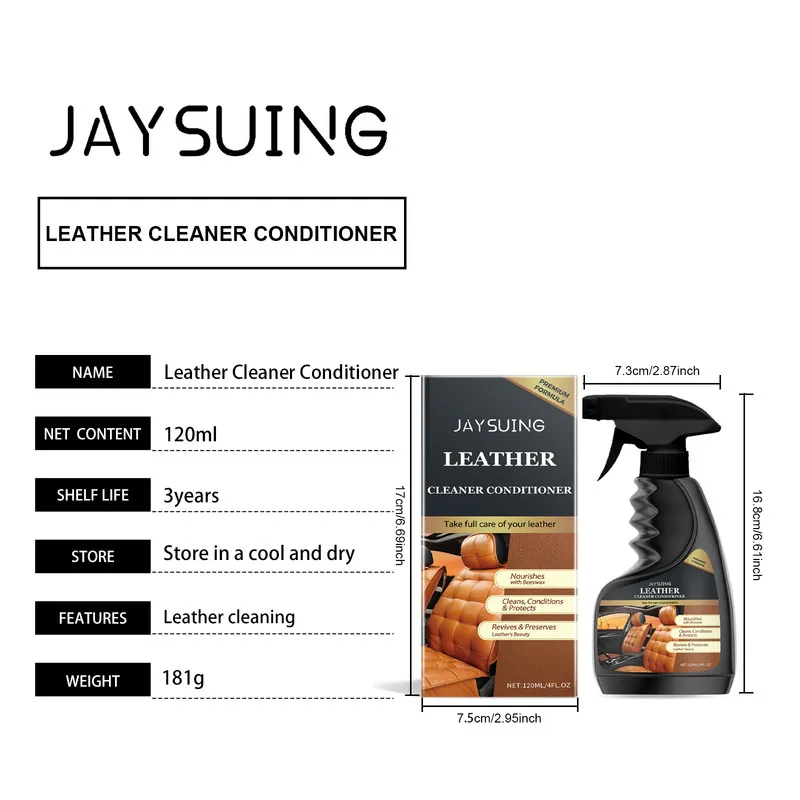 Furniture  Car Seat Cleaner Leather Conditioner BagsSofas Stain Removal Gentle Formula MultiLeather Surface Upkeep