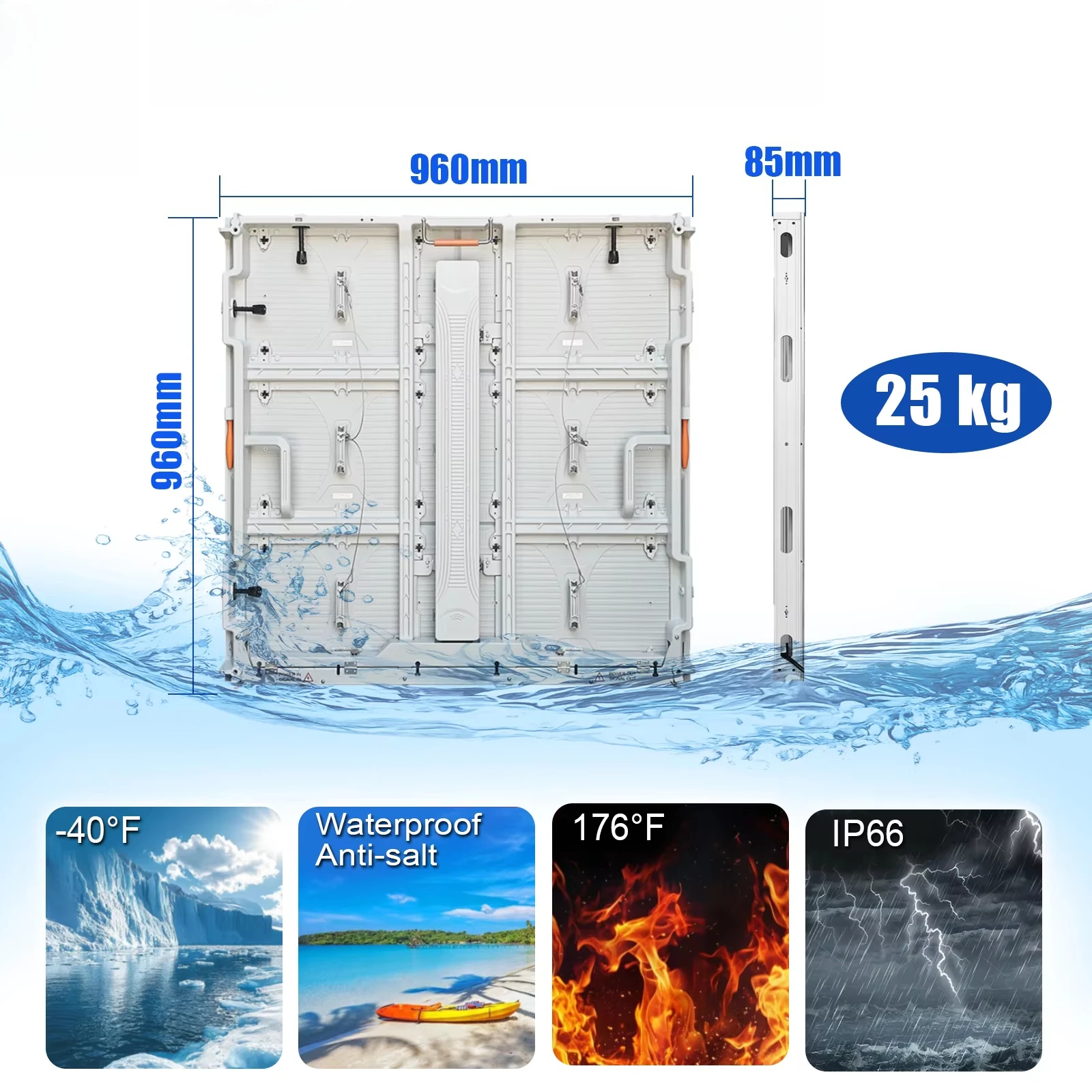 RX Hot Waterproof IP66 4K P10 Full Color SMD LED Billboard Display Module Outdoor Advertising Events 3d Hologram Banner Led Wall