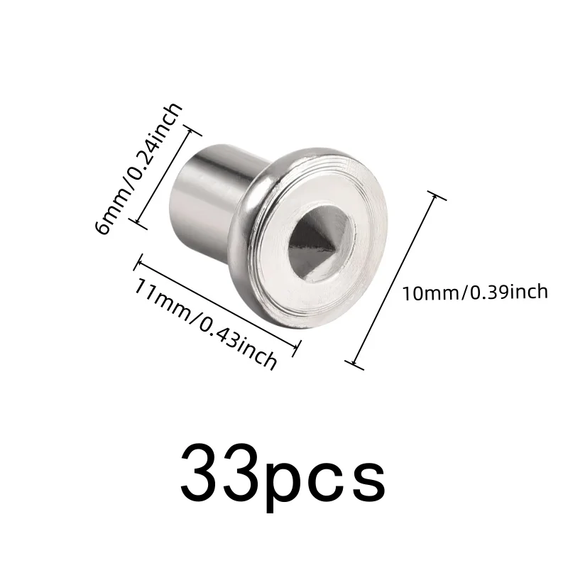 33 pcs 6mm Woodworking Alignment Pins Accurate Drill Alignment, designed for Furniture Assembly, Sturdy Metal Material
