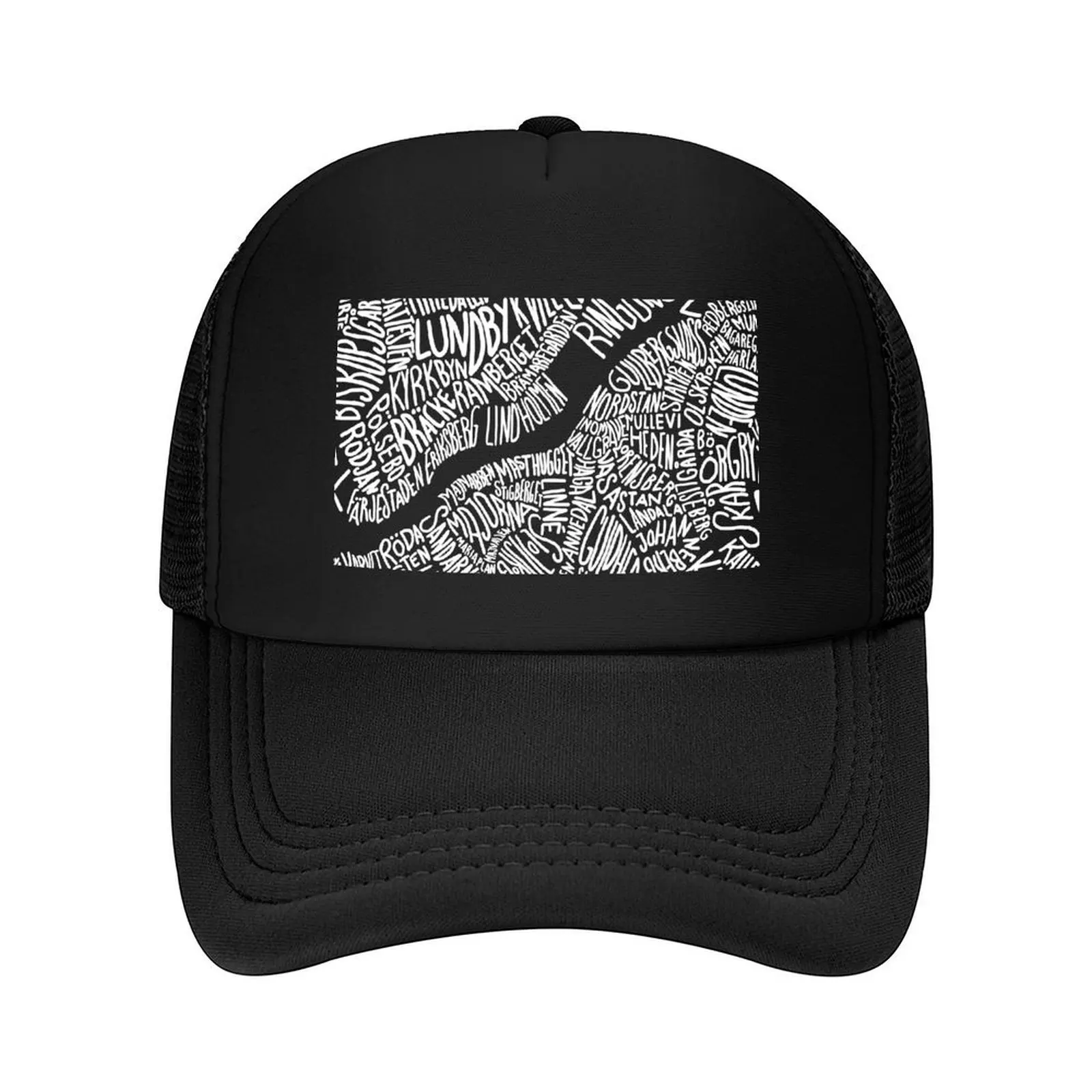 

Typographic Map of Gothenburg (Black) Baseball Cap Brand Man cap Mountaineering party Hat Elegant Women's Hats Men's