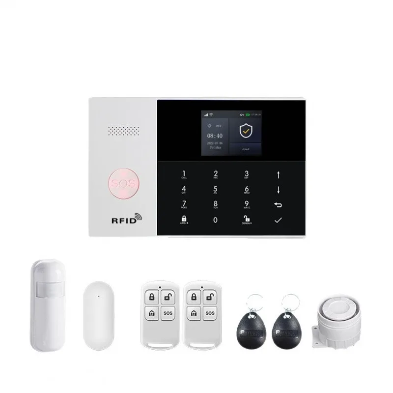 TUYA wifi+GSM/WIFI+4G Anti-theft Alarm, Multi-language infrared graffiti anti-theft alarm
