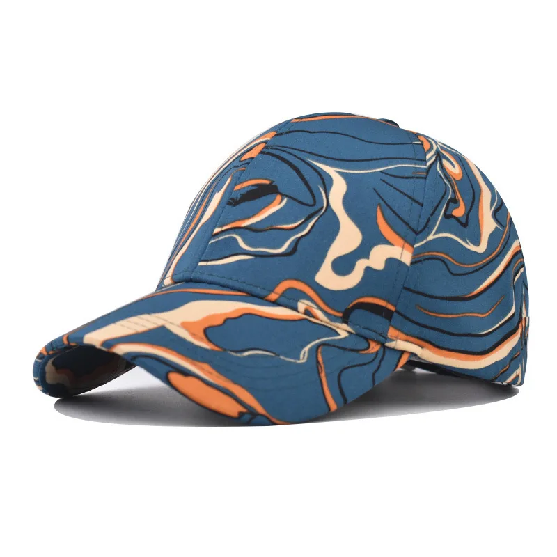 

New Outdoor Trendy Chinese Style Baseball Cap For Men And Women Tie Dye Plaid Trucker Cap Fashion Hat