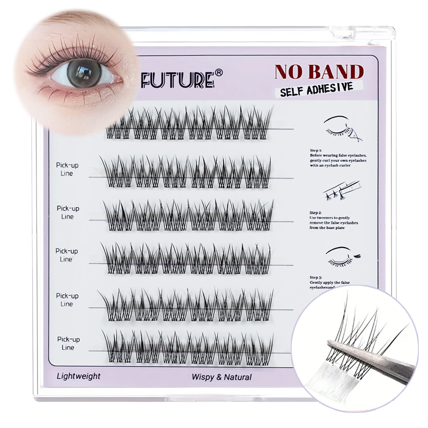 رموش ذاتية اللصق، 36 قطعة من مجموعات الرموش ذاتية اللصق بدون غراء، رموش ما قبل اللصق قابلة لإعادة الاستخدام، بدون مزيل، بدون بقايا، مناسبة للمبتدئين