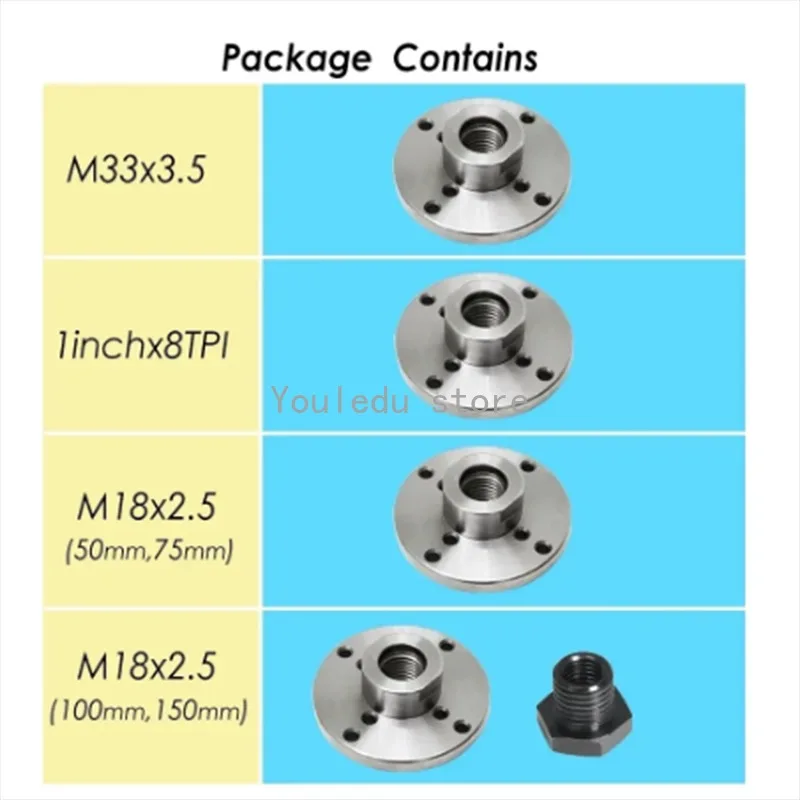 Wood Lathe Face Plate For M33 M18 Threaded Woodworking Turning Machine Chuck 2\