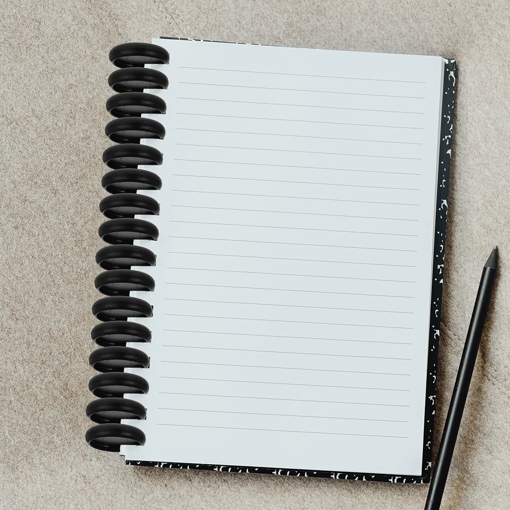 Nuobesty Placa Branca 22 Pcs Plástico Extensor de Folhas Soltas Discss Transparente Discbound Binding Binder Rings