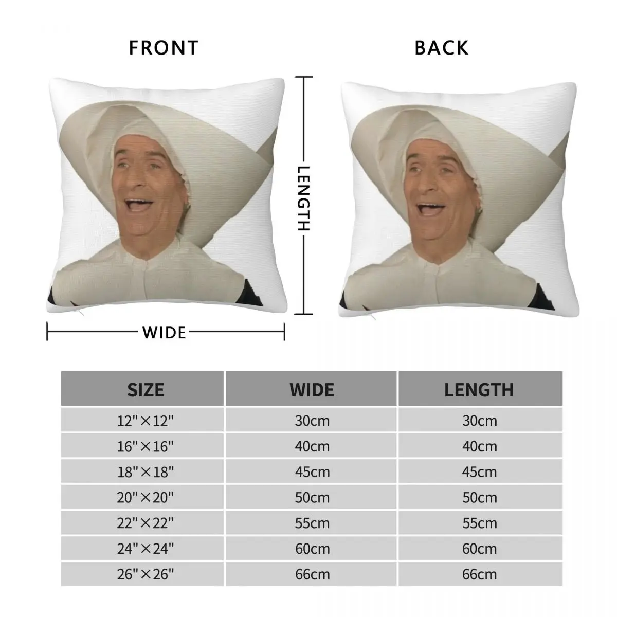 Louis De Funﾨs Good Sister Square Pillowcase Polyester Linen Velvet Pattern Zip Decorative Pillow Case Home Cushion Cover