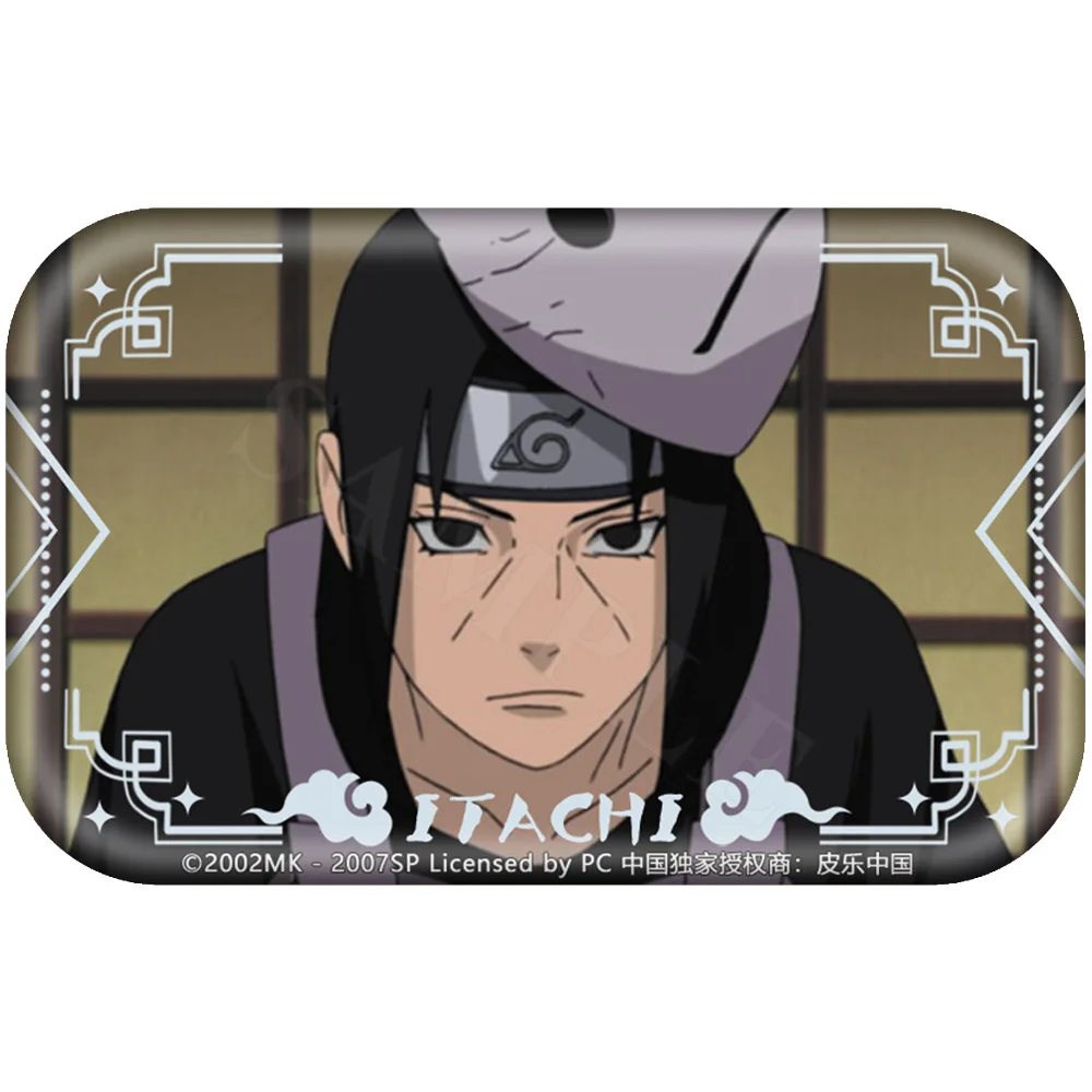 Naruto Sasuke Obito Madara Kakashi Sakura Itachi voorgezicht China officiële autorisatie cosplay vierkante badge