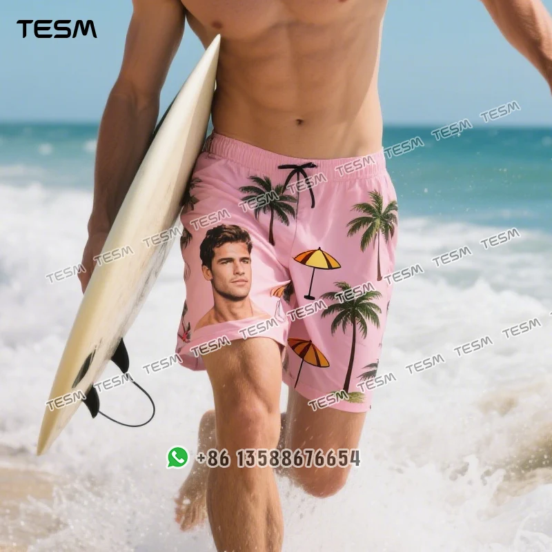

TESM Мужские пляжные шорты Клубные шорты с 3D принтом Повседневные брюки Гавайский пляжный наряд для родителей и детей