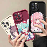 Game Project Sekai Hello Kitty Kuromi Melody Phone Case For Redmi Note 13 12 12S 11 11T 11S 10 9 9S 8 Pro Plus 7 A1 A2 5G Cover