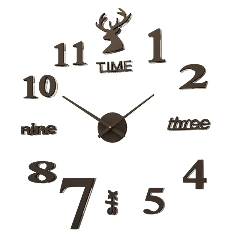 Wall clock living room home fashion personality creative clock simple modern decoration watch no punching