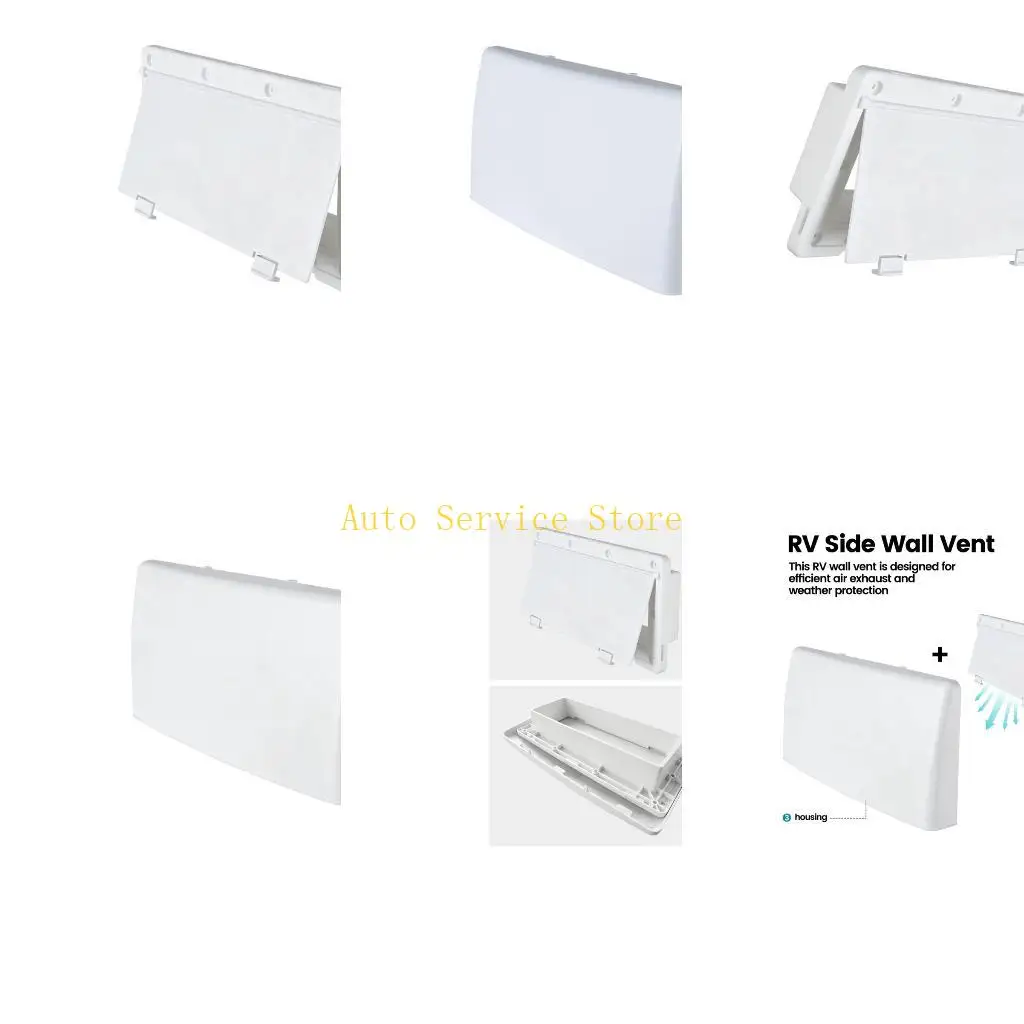 462A ABS Side Wall Vent Part Radiator Vent Cover for Motorhome Exterior Use, White Service Accessory for Opening Area Repair
