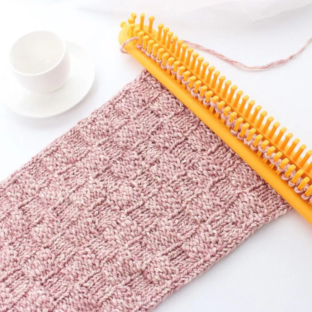 ทนทานพลาสติกทอผ้า Loom ชุดถักสี่เหลี่ยมผืนผ้า DIY DIY เครื่องเย็บเครื่องมือ Handmade Craft ขนสัตว์ Knitter ผู้หญิง