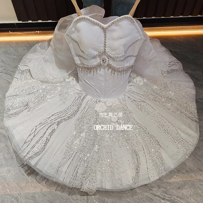 BT250677 taille personnalisée professionnelle couleur personnalisée enfants filles femmes adultes blanc Ballet Tutu Costumes
