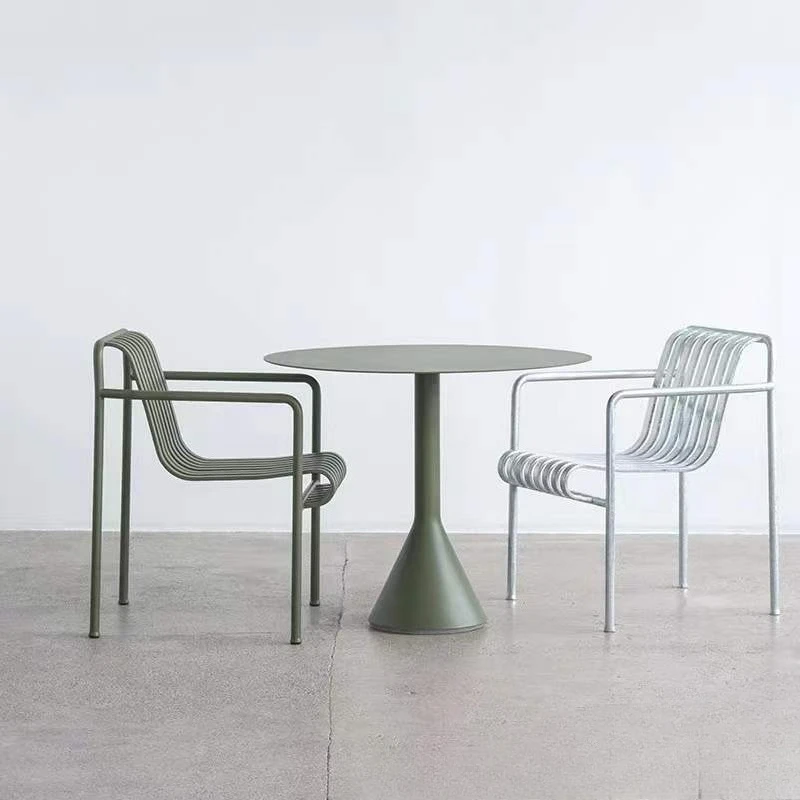 

Outdoor waterproof wrought iron terrace milk tea shop casual table and chair combination restaurant garden outdoor