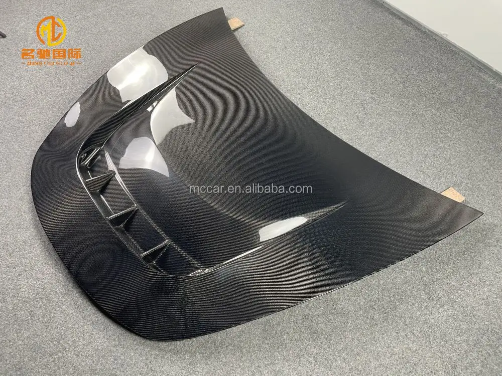 SD style single sided carbon fiber Front Engine Hood Vent Cover For Tesla Model 3 hood car