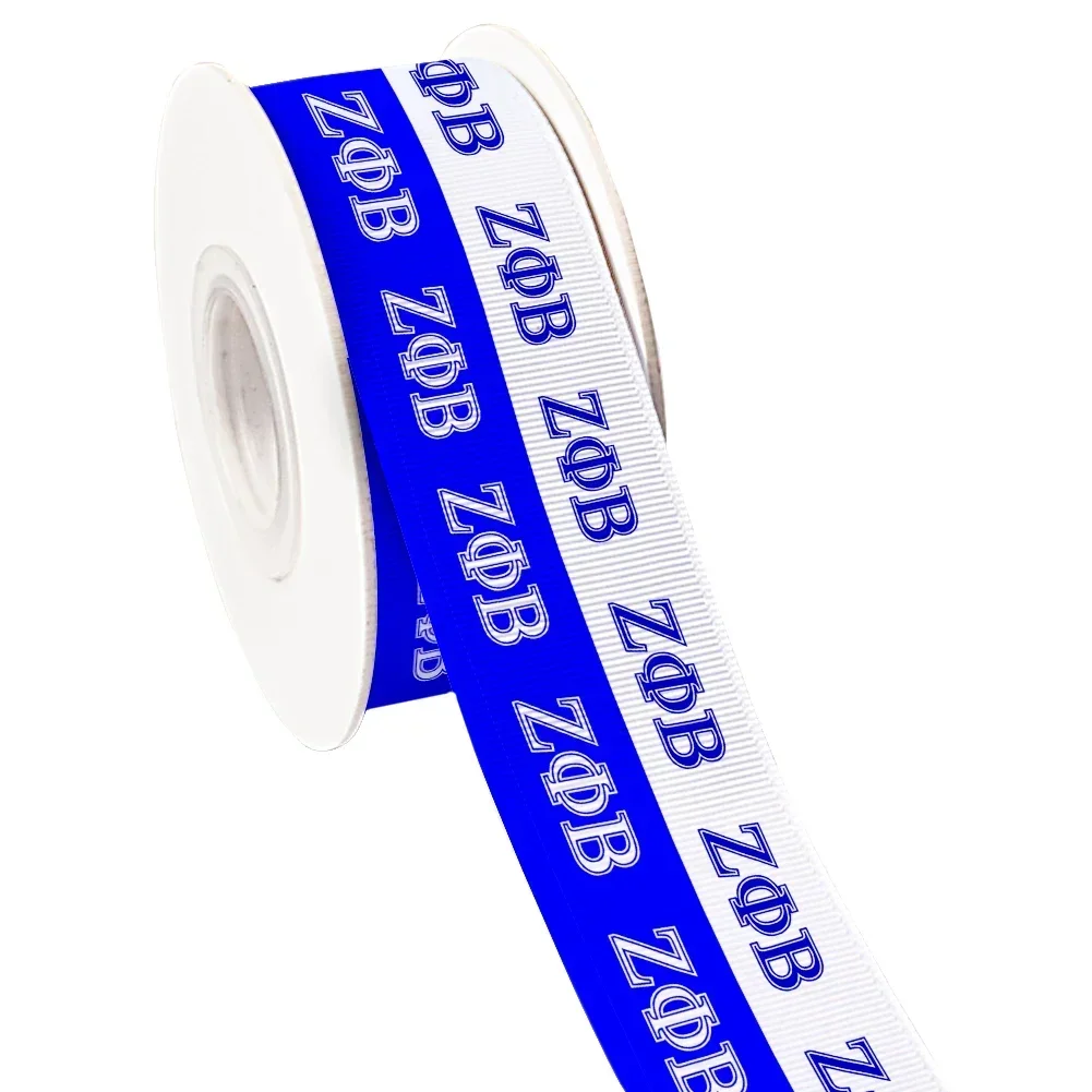 10 Yards Zeta Phi Beta Sorority ZFB Girl Best Sale Grosgrain Ribbon Satin Ribbon for Cheer Bows DIY Girl Head Wear Hair Bows