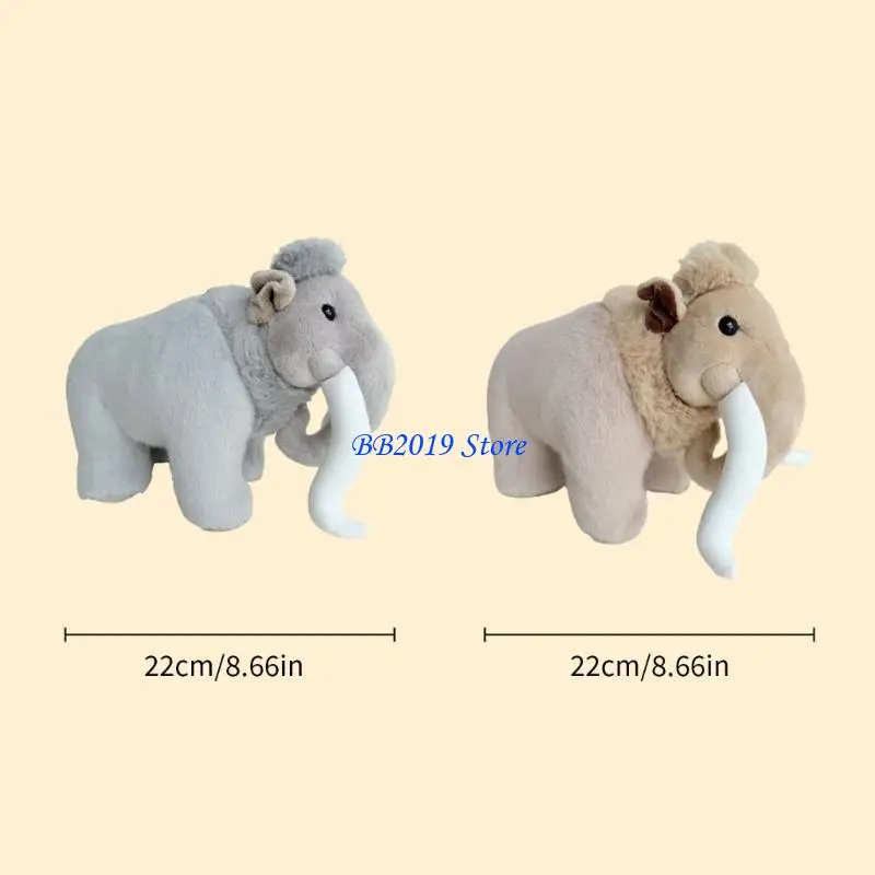 Q0KB Olifant pluche knuffel kinderknuffel Zacht katoen gevuld sierkussen