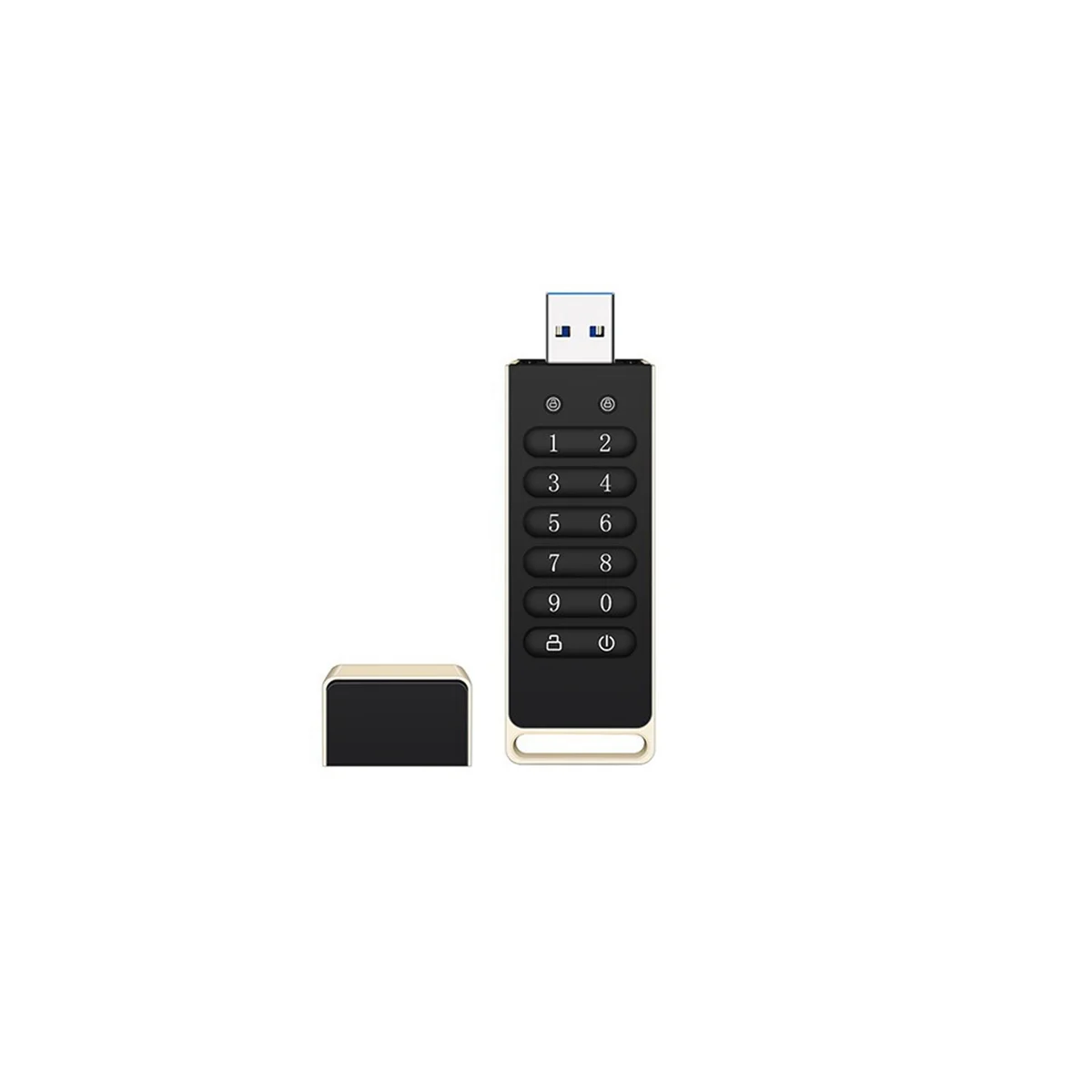 32GB Encrypted USB Flash Drive Hardware Password Memory Stick Black