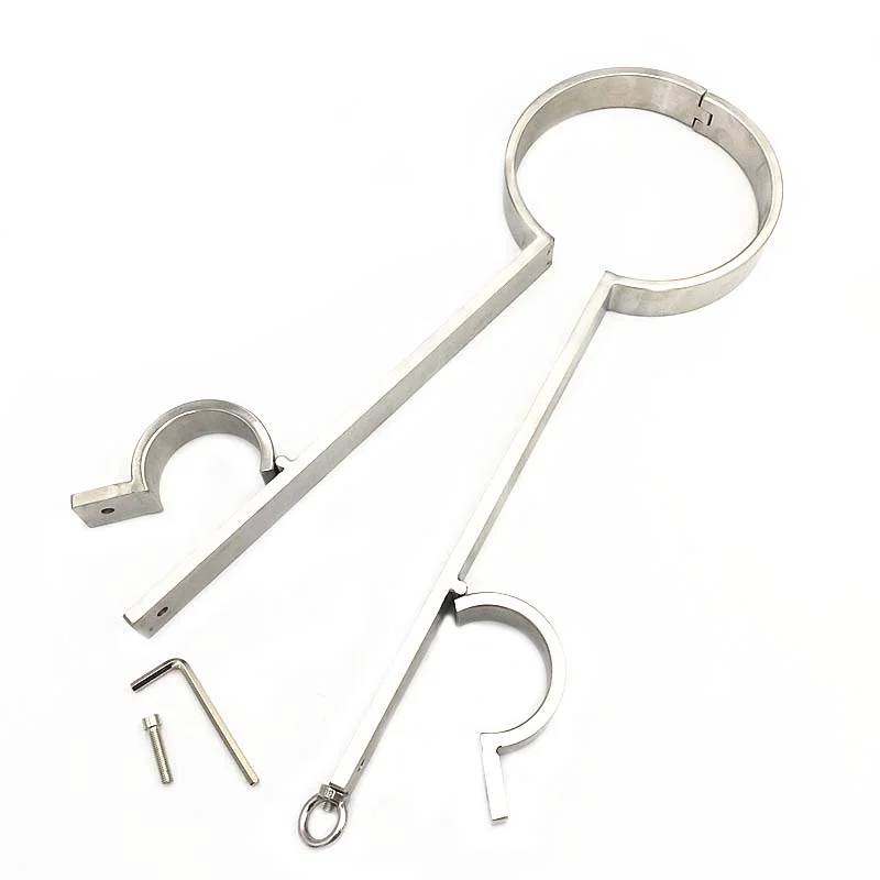 Aluminum Flail Handcuffs for Sex Neck Collar Cuffs Yoke Pillory BDSM Bondage Restraints Erotic Games Sex Toys for Men Women