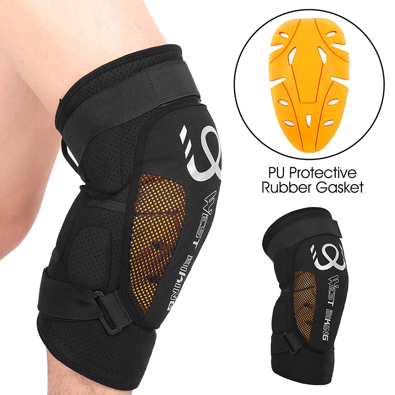 WEST BIKING ginocchiere protezione da ciclismo con imbottitura in gomma PU riempimento fisico corsa basket sport sicurezza supporto per tendine del