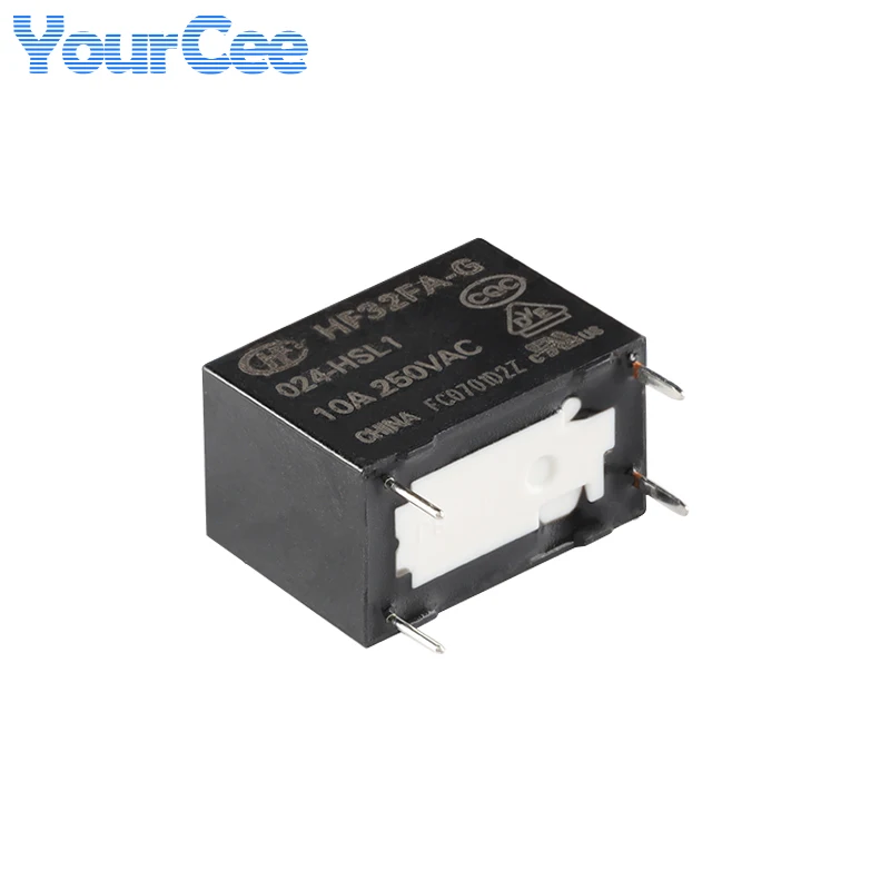 5pcs/1pc HF32FA HF32FA-G/005-HSL1 012-HSL1 024-HSL1 5V 12V 24V DC 4P Sensitivity Type Small Medium Power Relay HF32F HF32FV