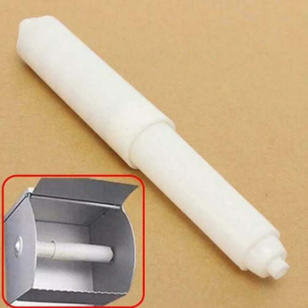 3Pcs White Plastic Replacement Toilet Paper Roll Holder Roller Spindle Insert-Spring Bathroom Accessories