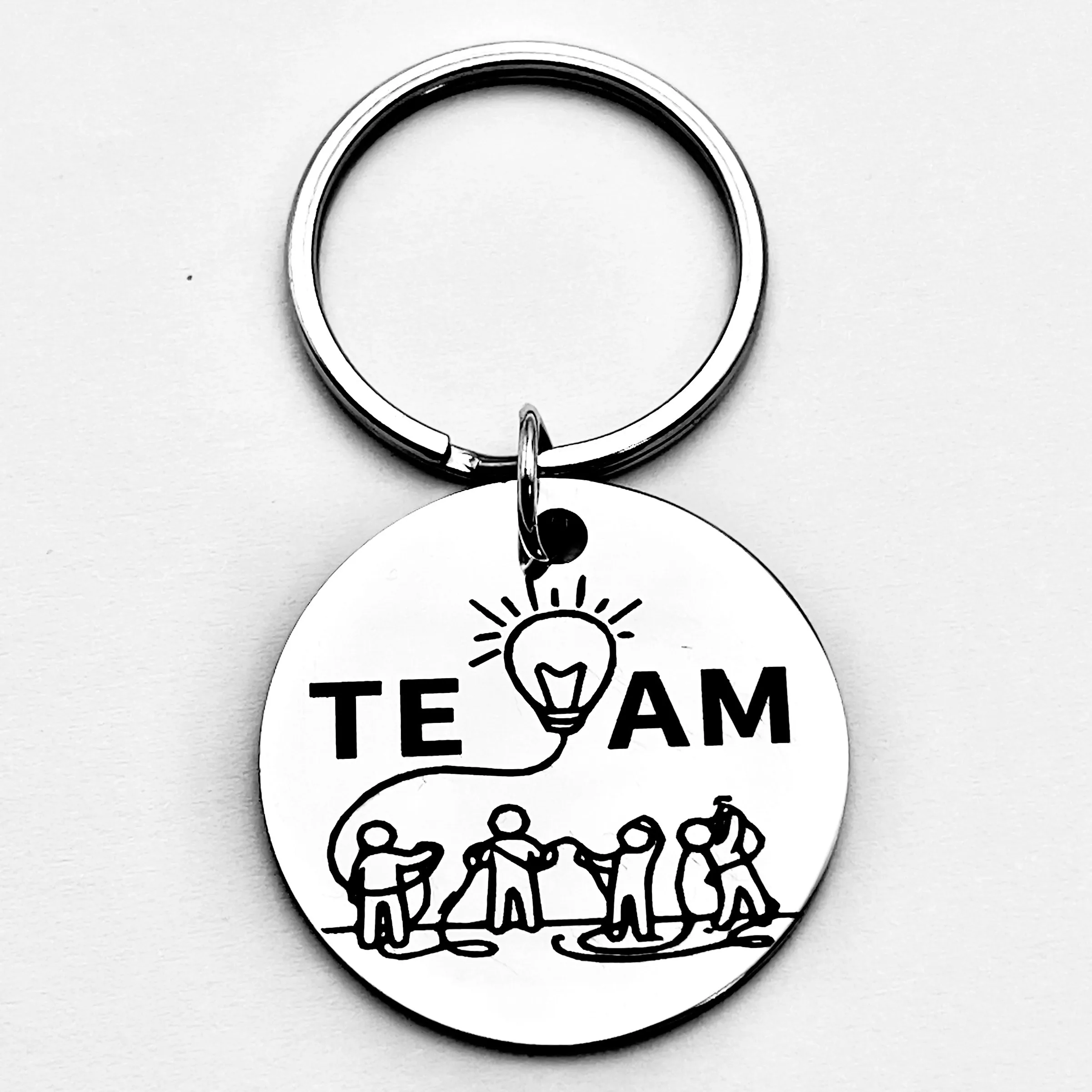 There Are Light Bulbs, Likes and Team Cooperation to Let Dreams Come True Patterns, Employee Thank You Gifts, Thank You Colleagues Keychains Gifts, Team Keychains, Birthday Gifts for Men and Women to Colleagues