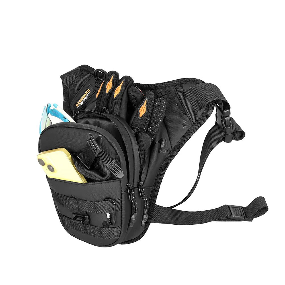 

Men Motorcycle Leg Side Bag Waterproof Riding Fanny Pack Large Capacity Motorcycle Crossbody Bag for Hiking Camping Fishing