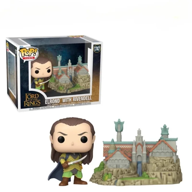Funko pop original senhor dos anéis anime figura elrond gandalf arwen eowyn nazgul figura de ação brinquedos para meninos meninas presente modelo