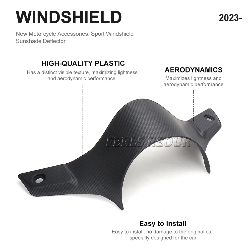 جديد لفيسبا GTS 300 gts 300 Super GTS300 2023 2024 ملحقات الدراجات النارية الرياضية الزجاج الأمامي حاجب الزجاج الأمامي منحرف #3