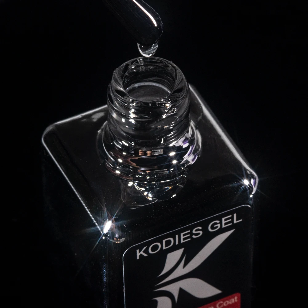 KODIES GEL ongles couche de Base couche de finition 2 en 1 vernis à ongles Gel transparent 15ML Semi Permanent UV pas de finition Gel collant acrylique ongles Art