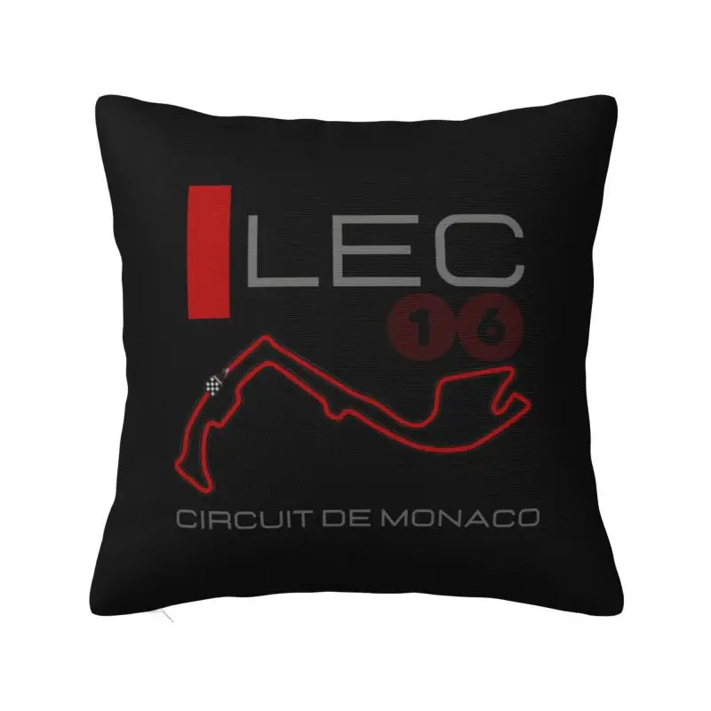 

На заказ наволочка Charles Leclerc 16, 45x45 см, чехол для подушки Circuit De Monaco для дивана, квадратная наволочка