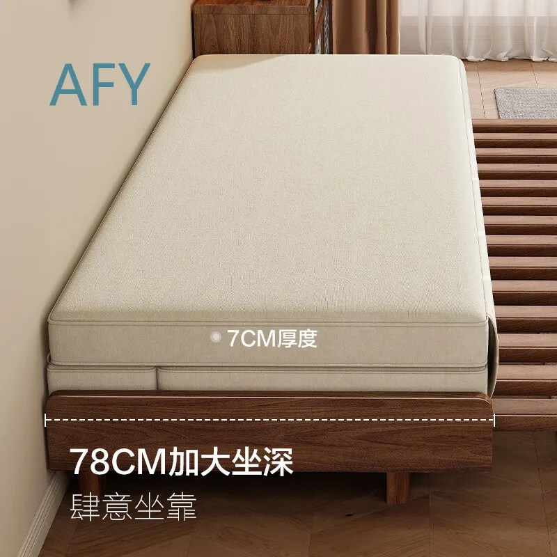 All Solid Wood Cream Wind Sofa Bed for Small Apartment Living Room Black Walnut Folding Dual-Purpose Telescopic Bed for Home
