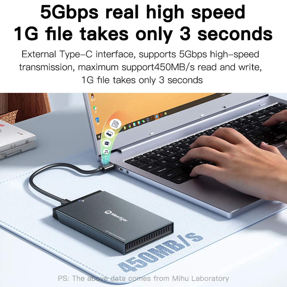 SSK 2,5-дюймовый ящик для хранения, док-станция SATA-USB 3.0, чехол для внешнего жесткого диска, без инструментов, поддержка UASP TRIM 20 ТБ для корпуса ПК