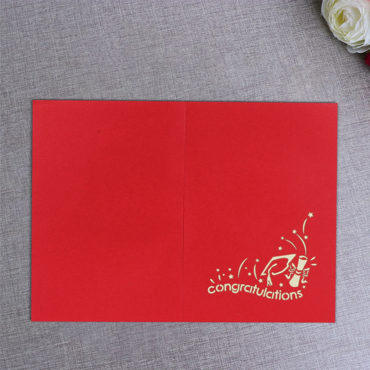 

Pop-up Card Exquisite Greeting Cards Graduation Three-dimensional Paper 3D Invitations