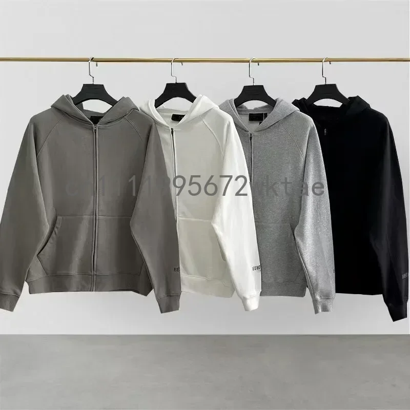 

Классические мужские толстовки на молнии с люксовым дизайном, светоотражающими буквами на спине, модными манжетами и надписями, толстовки для пар.