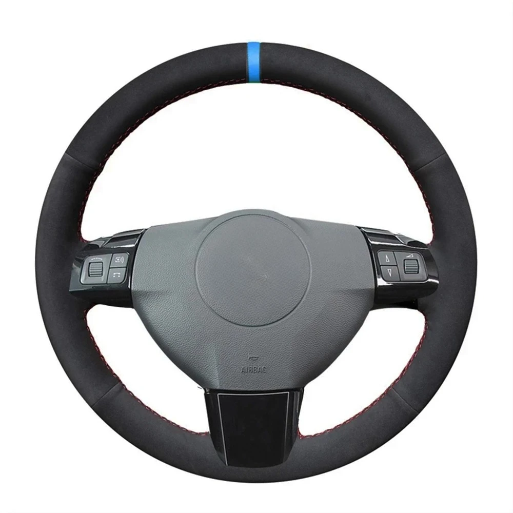 Anti-slip Black Suede Leather Car Steering Wheel Cover For Opel Astra (H) 2004-2009 Zaflra (B) Signum 2005 Vectra (C) Parts