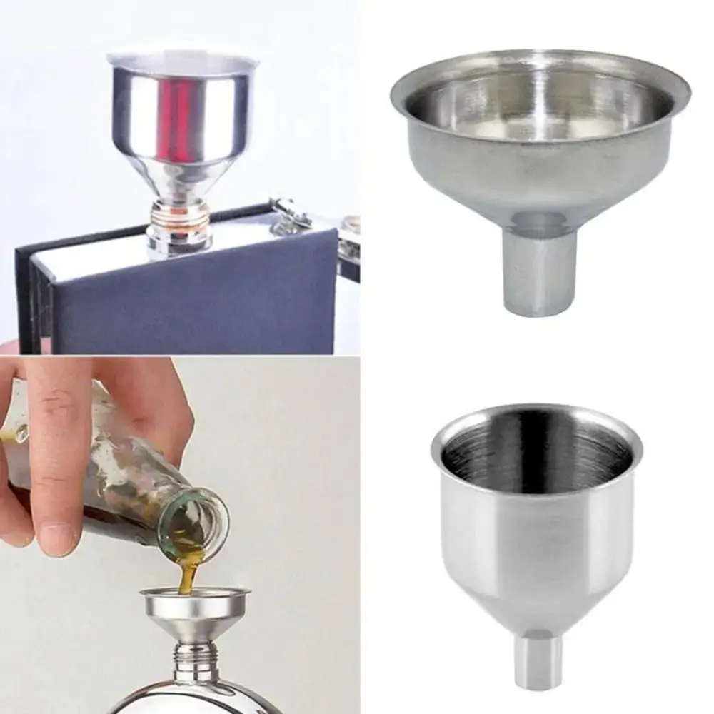 Small Mouth Stainless Steel Funnel Anti-Drip Conical Shape Bar Wine Funnel food grade Universal Mini Kitchen Liquid Dump Tool