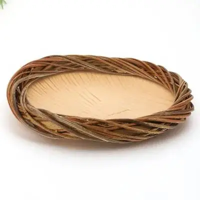 

1pc Natural Wicker Wreath For Craft Diy Plain Floral Garland Ring Supplies Hanging Wreath Decor Wall Door