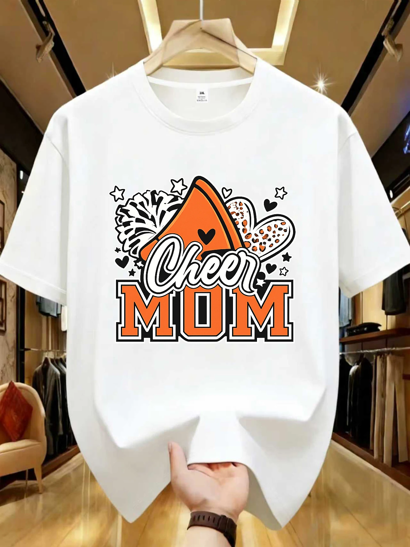 

【WDS01372】Женская футболка больших размеров с креативным принтом, круглым вырезом, летняя повседневная модель с короткими рукавами, универсальный топ в уличном стиле