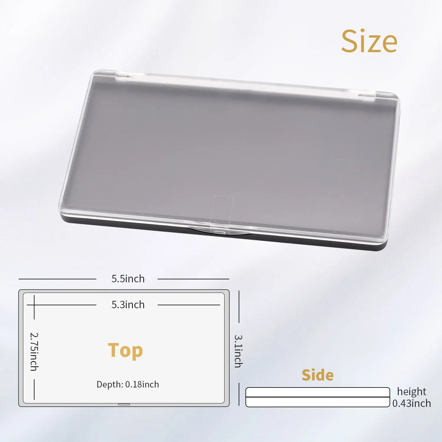 5pack Rectangular Magnet Makeup Palette Dispensing Eyeshadow Lipstick Dish Blush Powder Magnetic Storage Box Empty Plate F3387