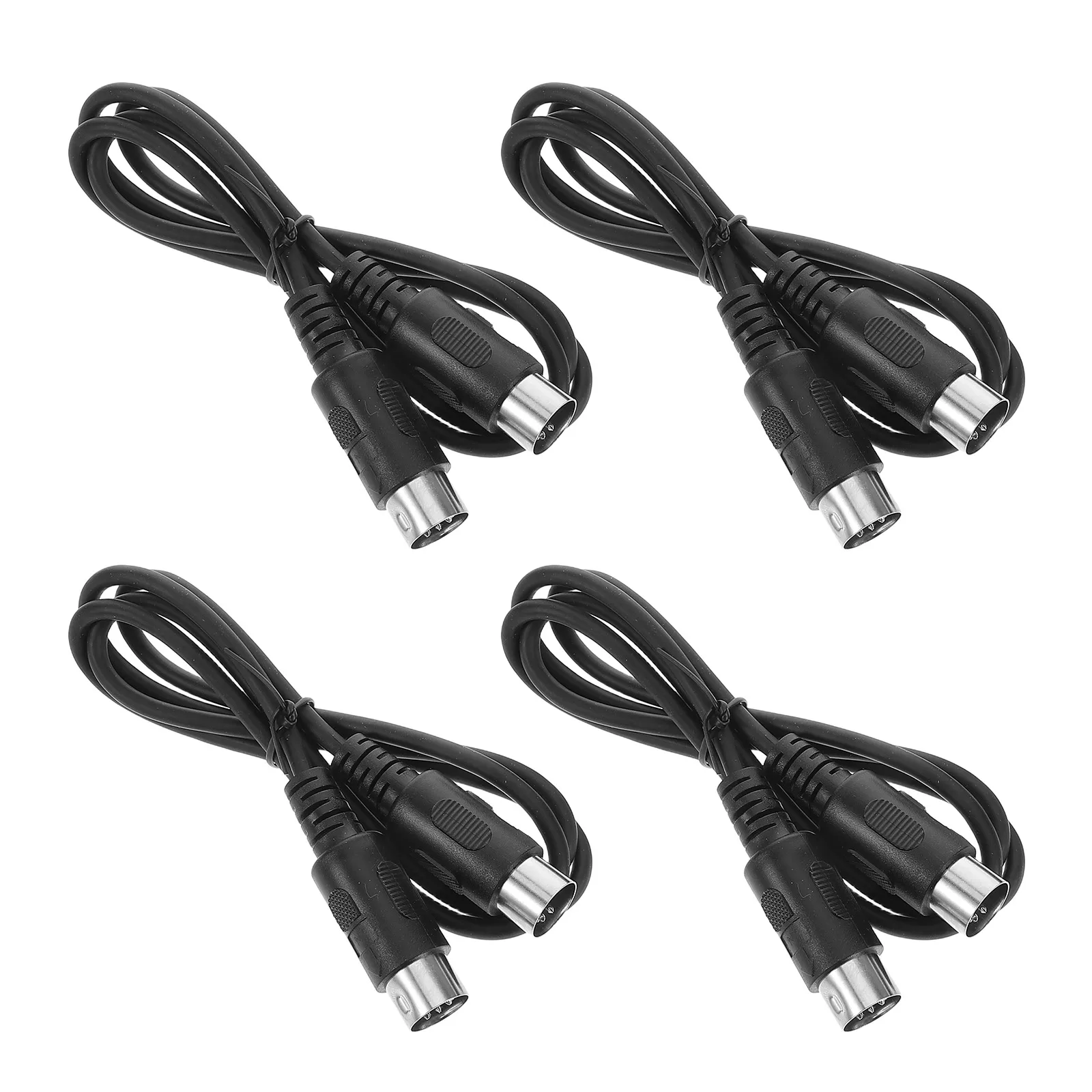 

4pcs Five-pin MIDI Cables for Keyboards Synthesizers Drums Pianos 1M Length High Compatibility Audio Transmission Musical