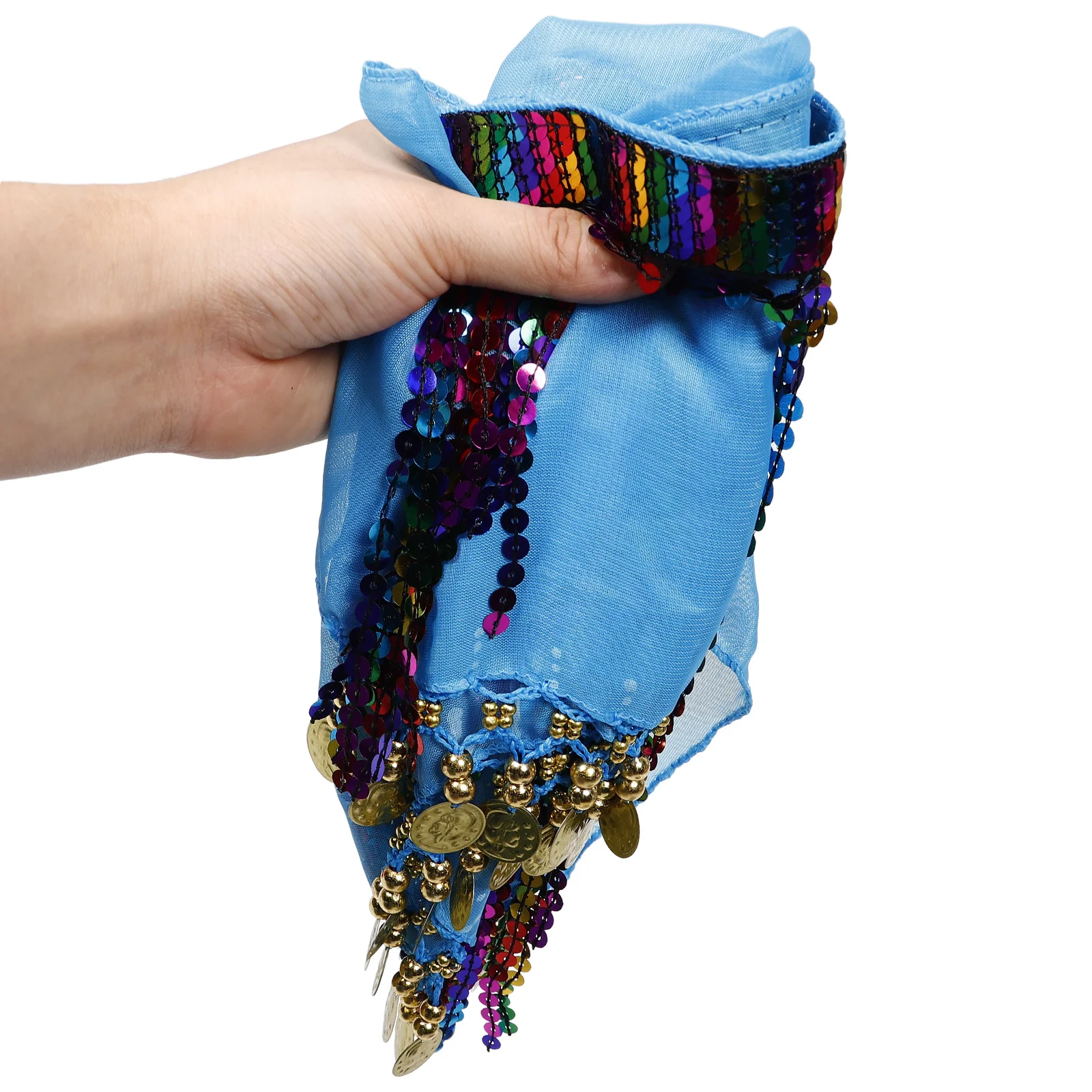 الشيفون الترتر وشاح الورك قابل للتعديل تنورة رقص البطن لأداء المرحلة هالوين زي الخصر وشاح شرابة التفاف