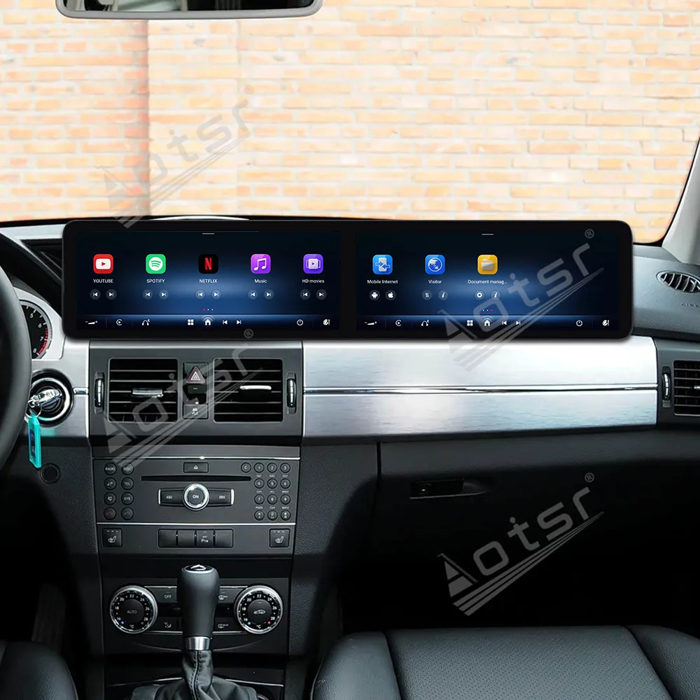 Dual 12,3 ''Android 13 para mercedes-benz GLK 2009-2012 navegación GPS para coche CarPlay HD pantalla táctil unidad principal reproductor Multimedia