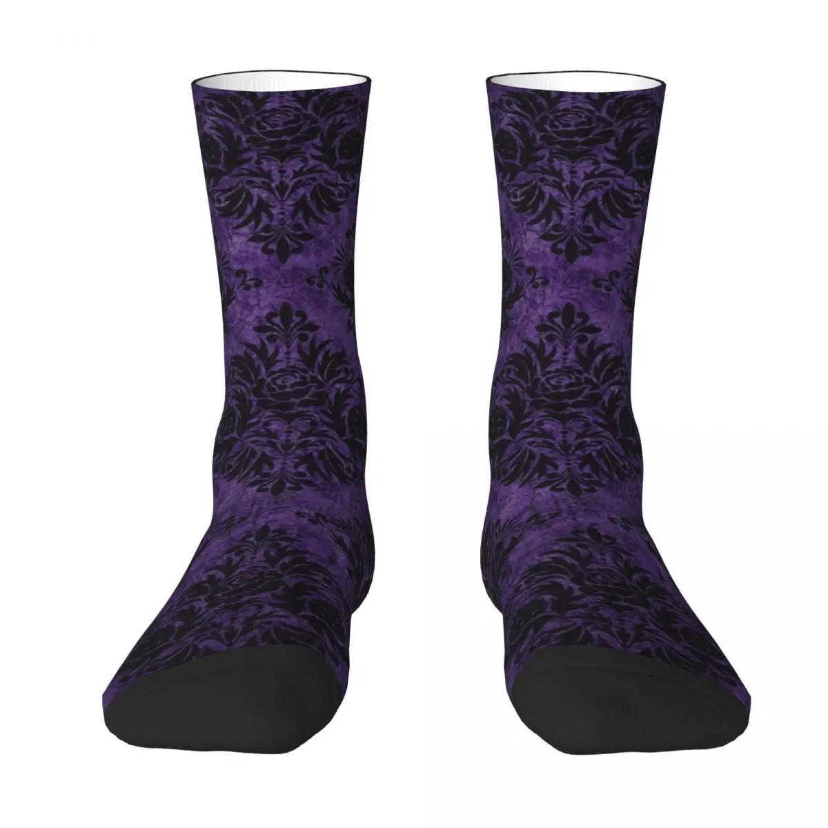 

Gothic Damask Purple Socks basketball valentine gift ideas Children's Men's Socks Women's