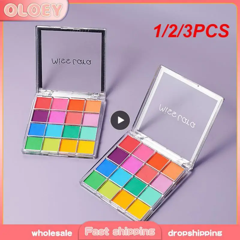 1/2/3PCS Eyes Makeup Rainbow Eye Shadow Eye Shadow Palette Matte Eye Shadow Transparent Acrylic Eyeshadow Palette Colorful