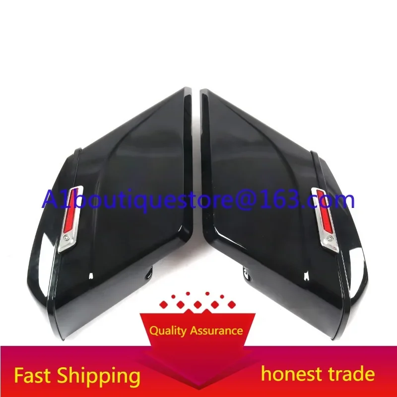 Two cut out modified sharp edge box 2014 for harley road glide motorcycle saddlebag motorbkie bag