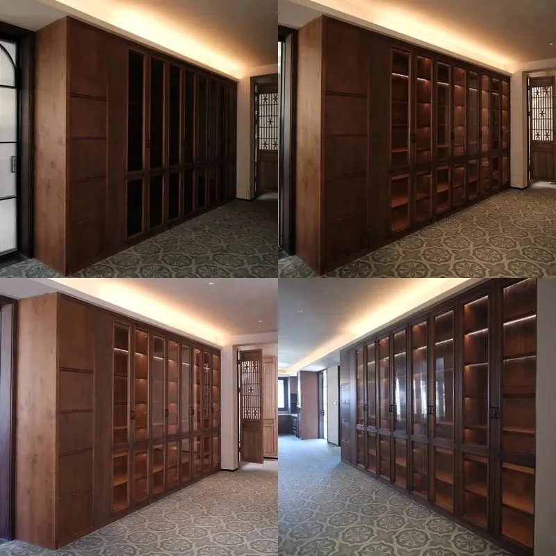 Modern Medieval Style Wooden Modular Lockers Storage Side Cabinets Eco Friendly Large Capacity Durable Home Use